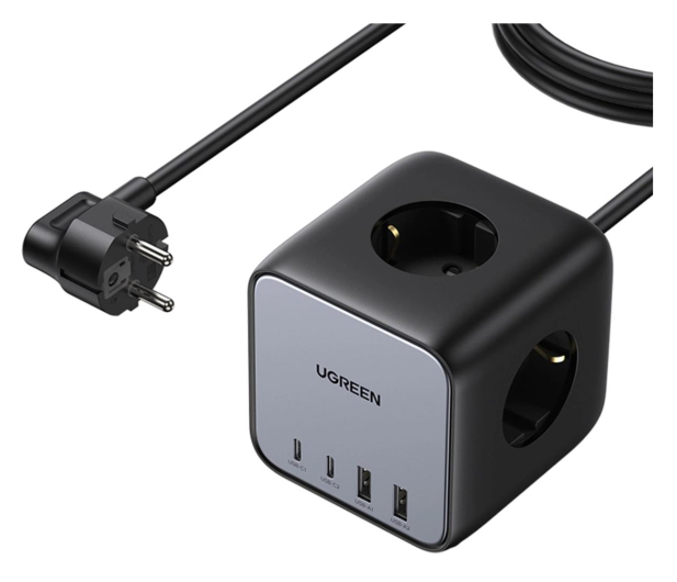 UGREEN Kostka listwa zasilająca 65W USB/USB C + 3x gniazdo AC CD268 6941876221264 - 1293053 - zdjęcie